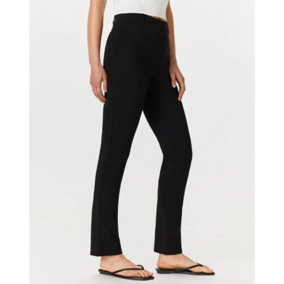 Quince Ultra-Stretch Ponte Straight Leg Pants Knit Fitted in Black Size Small - Picture 3 of 13